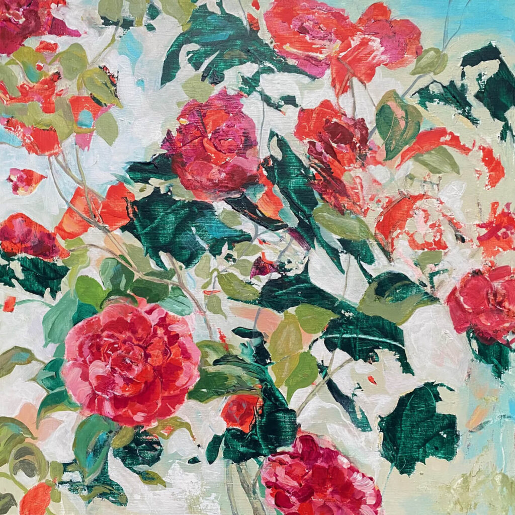 Camellias in March by Alison Marrs